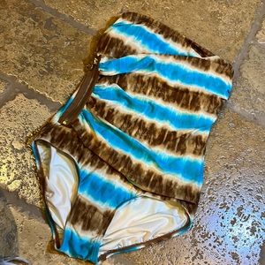 NWOT Michael Kors One Piece Strapless  Swim Suit 8